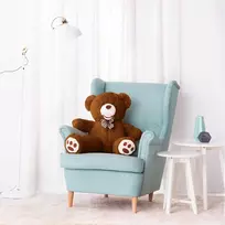 Teddyway Bobo Didelis Pliušinis Meškiukas Meškinas, Minkštas Žaislas, 100 Cm, Tamsiai Rudas