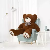 Teddyway Bobo Didelis Pliušinis Meškiukas Meškinas, Minkštas Žaislas, 160 Cm, Tamsiai Rudas