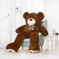 Teddyway Bobo Didelis Pliušinis Meškiukas Meškinas, Minkštas Žaislas, 200 Cm, Tamsiai Rudas