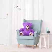Teddyway Bobo Didelis Pliušinis Meškiukas Meškinas, Minkštas Žaislas, 100 Cm, Violetinis