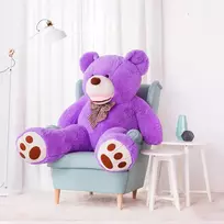 Teddyway Bobo Didelis Pliušinis Meškiukas Meškinas, Minkštas Žaislas, 160 Cm, Violetinis
