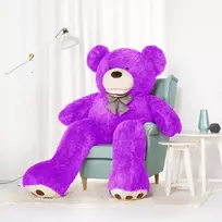 Teddyway Bobo Didelis Pliušinis Meškiukas Meškinas, Minkštas Žaislas, 200 Cm, Violetinis