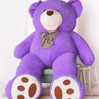 Teddyway Bobo Didelis Pliušinis Meškiukas Meškinas, Minkštas Žaislas, 300 Cm, Violetinis