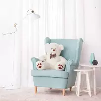Teddyway Bobo Didelis Pliušinis Meškiukas Meškinas, Minkštas Žaislas, 100 Cm, Baltas