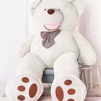 Teddyway Bobo Didelis Pliušinis Meškiukas Meškinas, Minkštas Žaislas, 300 Cm, Baltas
