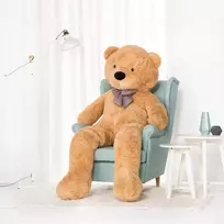 Teddyway Popo Didelis Pliušinis Meškiukas Meškinas, Minkštas Žaislas, 200 Cm, Šviesiai Rudas