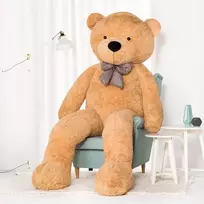 Teddyway Popo Didelis Pliušinis Meškiukas Meškinas, Minkštas Žaislas, 260 Cm, Šviesiai Rudas