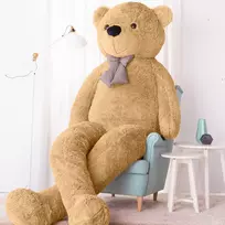 Teddyway Popo Didelis Pliušinis Meškiukas Meškinas, Minkštas Žaislas, 300 Cm, Šviesiai Rudas