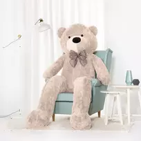 Teddyway Popo Didelis Pliušinis Meškiukas Meškinas, Minkštas Žaislas, 200 Cm, Pilkas