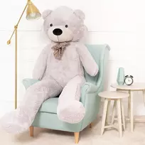 Teddyway Popo Didelis Pliušinis Meškiukas Meškinas, Minkštas Žaislas, 260 Cm, Pilkas