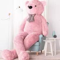 Teddyway Popo Didelis Pliušinis Meškiukas Meškinas, Minkštas Žaislas, 300 Cm, Rožinis