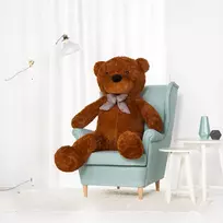 Teddyway Popo Didelis Pliušinis Meškiukas Meškinas, Minkštas Žaislas, 160 Cm, Tamsiai Rudas