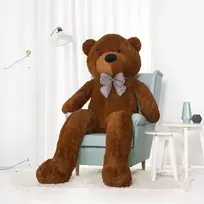 Teddyway Popo Didelis Pliušinis Meškiukas Meškinas, Minkštas Žaislas, 220 Cm, Tamsiai Rudas