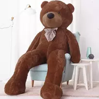 Teddyway Popo Didelis Pliušinis Meškiukas Meškinas, Minkštas Žaislas, 260 Cm, Tamsiai Rudas