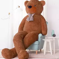 Teddyway Popo Didelis Pliušinis Meškiukas Meškinas, Minkštas Žaislas, 300 Cm, Tamsiai Rudas