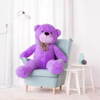 Teddyway Popo Didelis Pliušinis Meškiukas Meškinas, Minkštas Žaislas, 160 Cm, Violetinis