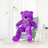 Teddyway Popo Didelis Pliušinis Meškiukas Meškinas, Minkštas Žaislas, 200 Cm, Violetinis