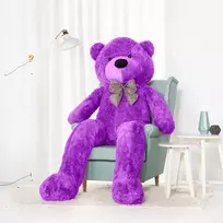 Teddyway Popo Didelis Pliušinis Meškiukas Meškinas, Minkštas Žaislas, 220 Cm, Violetinis