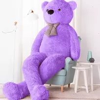 Teddyway Popo Didelis Pliušinis Meškiukas Meškinas, Minkštas Žaislas, 300 Cm, Violetinis