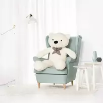 Teddyway Popo Didelis Pliušinis Meškiukas Meškinas, Minkštas Žaislas, 130 Cm, Baltas