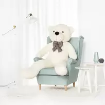 Teddyway Popo Didelis Pliušinis Meškiukas Meškinas, Minkštas Žaislas, 160 Cm, Baltas