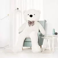 Teddyway Popo Didelis Pliušinis Meškiukas Meškinas, Minkštas Žaislas, 200 Cm, Baltas