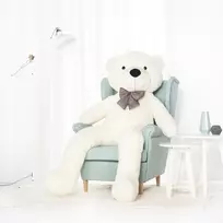Teddyway Popo Didelis Pliušinis Meškiukas Meškinas, Minkštas Žaislas, 220 Cm, Baltas