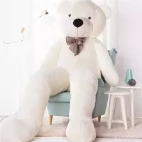 Teddyway Popo Didelis Pliušinis Meškiukas Meškinas, Minkštas Žaislas, 260 Cm, Baltas