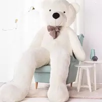 Teddyway Popo Didelis Pliušinis Meškiukas Meškinas, Minkštas Žaislas, 300 Cm, Baltas