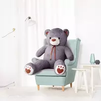 Didelis Pliušinis Meškiukas Meškinas, Minkštas Žaislas, 160 Cm, Pilkas, Toto