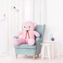 Didelis Pliušinis Meškiukas Meškinas, Minkštas Žaislas, 130 Cm, Rožinis, Toto