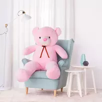 Didelis Pliušinis Meškiukas Meškinas, Minkštas Žaislas, 160 Cm, Rožinis, Toto