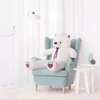 Didelis Pliušinis Meškiukas Meškinas, Minkštas Žaislas, 130 Cm, Baltas, Toto