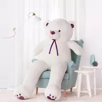 Didelis Pliušinis Meškiukas Meškinas, Minkštas Žaislas, 200 Cm, Baltas, Toto