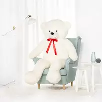 Didelis Pliušinis Meškiukas Meškinas, Minkštas Žaislas, 160 Cm, Baltas, Nomo