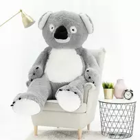 Didelė Pliušinė Koala, Minkštas Žaislas, 160 Cm, Pilka, Koko