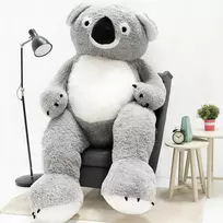 Didelė Pliušinė Koala, Minkštas Žaislas, 220 Cm, Pilka, Koko