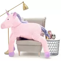 Didelis Pliušinis Vienaragis, Minkštas Žaislas, 190 Cm, Rožinis, Soso