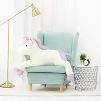 Didelis Pliušinis Vienaragis, Minkštas Žaislas, 125 Cm, Baltas, Soso