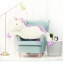 Didelis Pliušinis Vienaragis, Minkštas Žaislas, 155 Cm, Baltas, Soso
