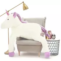 Didelis Pliušinis Vienaragis, Minkštas Žaislas, 190 Cm, Baltas, Soso