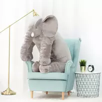 Didelis Pliušinis Dramblys, Minkštas Žaislas, 125 Cm, Pilkas, Hogo
