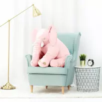 Pliušinis Dramblys, Minkštas Žaislas, 70 Cm, Rožinis, Hogo