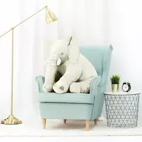 Pliušinis Dramblys, Minkštas Žaislas, 70 Cm, Baltas, Hogo