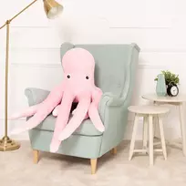 Didelis Pliušinis Kalmaras, Minkštas Žaislas, 80 Cm, Rožinis, Sodo