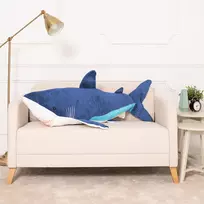 Didelis Pliušinis Ryklys,Minkštas Žaislas, 130 Cm, Mėlynas, Saho