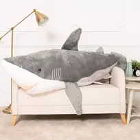 Pliušinis Ryklys,Minkštas Žaislas, 200 Cm, Pilkas, Saho