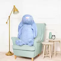 Didelis Pliušinis Zuikis, Minkštas Žaislas, 120 Cm, Mėlynas, Bani
