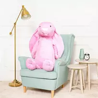 Didelis Pliušinis Zuikis, Minkštas Žaislas, 120 Cm, Tamsiai Rožinis, Bani
