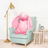 Didelis Pliušinis Zuikis, Minkštas Žaislas, 100 Cm, Šviesiai Rožinis, Bani